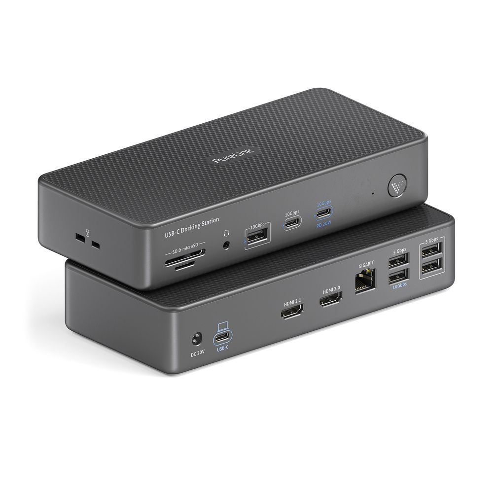VL-D200 Док-станція 14-в-1 USB-C-1x HDMI 2.1 8K30,1x HDMI 2.0 4K60, USB4 Gen3 100W PD,вихід 2 екрани