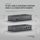 VL-D220 Док-станція 15-в-1 Вхід USB-C 3.2 Gen2,вихід 3 екрани, Ethernet, Аудіовихід