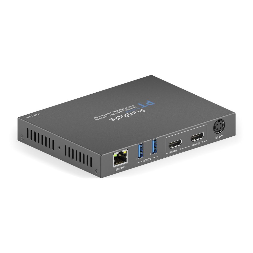 PT-HUB-100 Док-станція ProAV USB-C в режимі - 4K (60 Гц 4:4:4) USB-C + 100 Вт PD Подвійний вихід 4K HDMI, USB3.2 і Ethernet