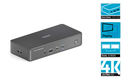 VL-D210DL Док-станція Vuelogic 14-в-1 USB-C DisplayLink: вхід USB 3.2 Gen2 із заряджанням PD 100 Вт, швидкість передачі даних 10 Гбіт/с, вихід на подвійний екран HDMI і DP, 4 порти USB 10 Гбіт/с, Gigabit Ethernet